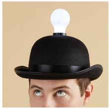 Load image into Gallery viewer, Lightbulb Bowler Hat that Lights Up a Room! - SOLUTIONSpeopleSTORE